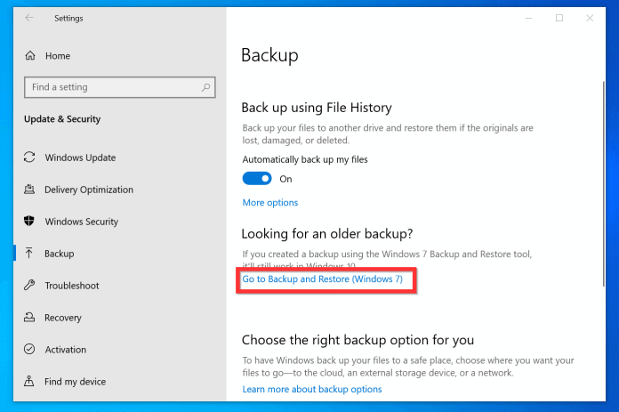 where does fbackup file