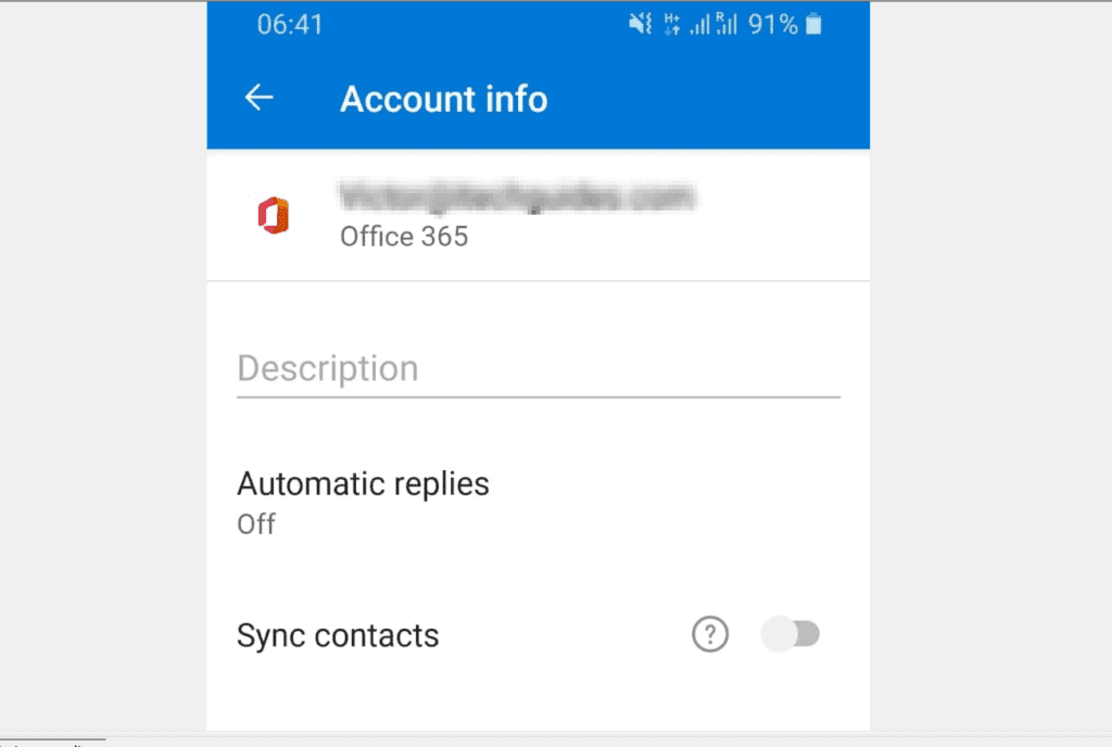 how to delete outlook account on phone