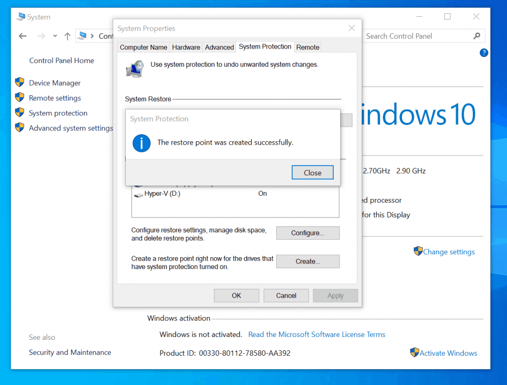 How to Create a Restore Point in Windows 10  2 Steps  - 21