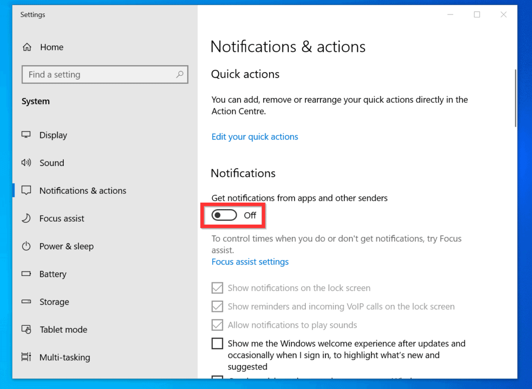 how to stop annoying pop ups in windows 10