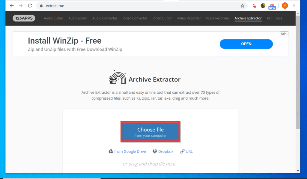 7z extractor online