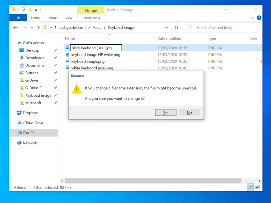 Step 2  How to Change file Type in Windows 10 after Enabling Show File Extension