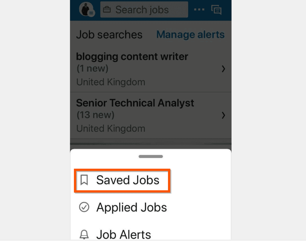 How to View LinkedIn Saved Jobs from the iPhone App