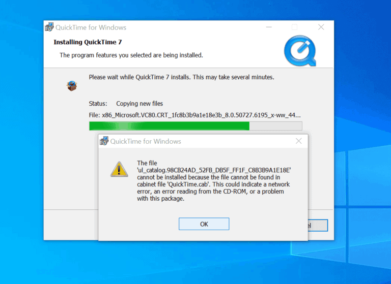 quicktime installer for windows 10
