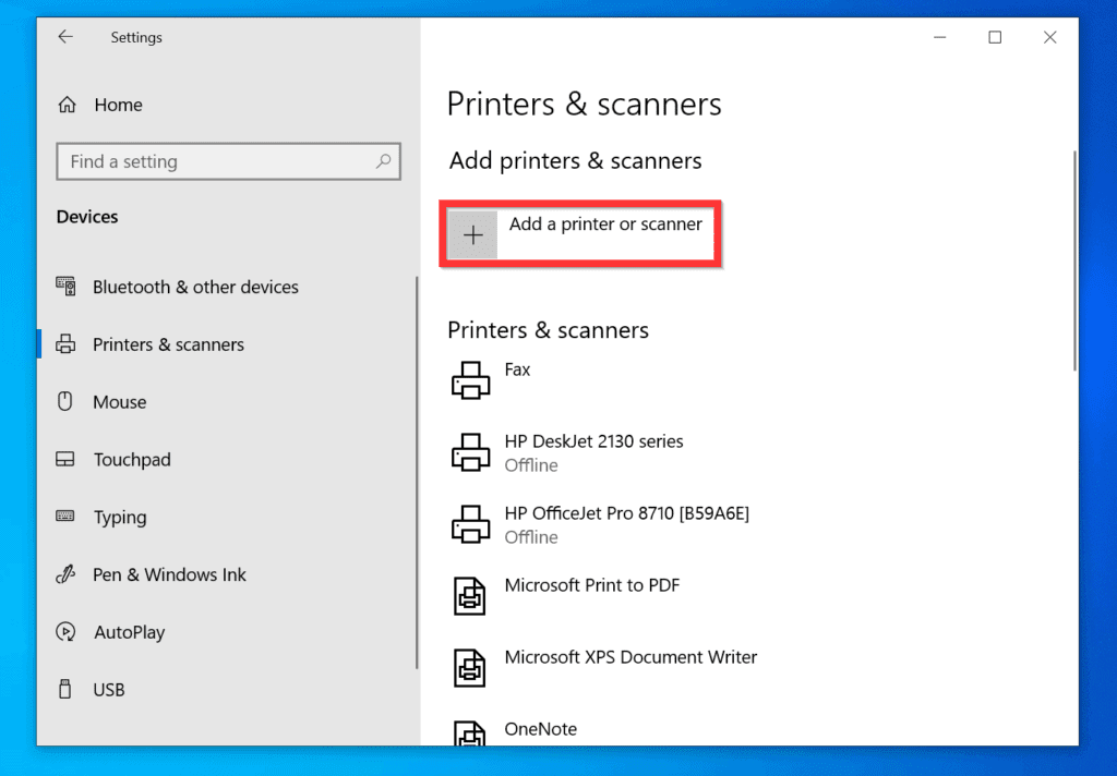 windows 10 network scanner not detected