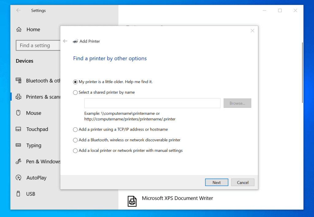 How to Add a Printer on Windows 10 from Windows Settings