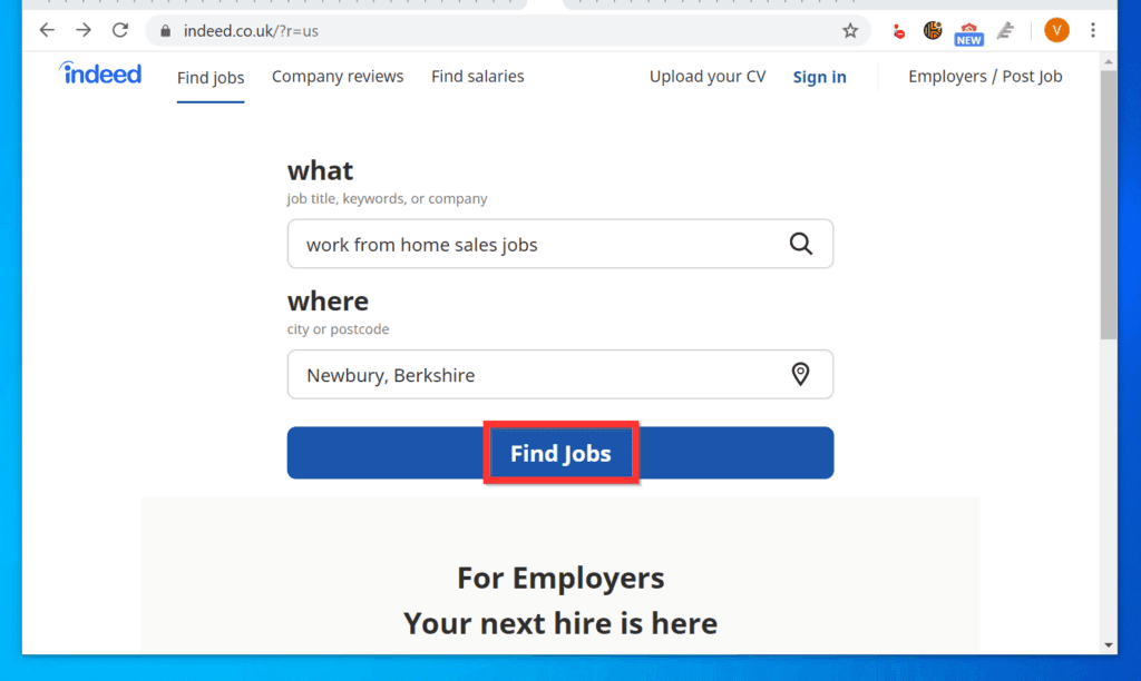 indeed job search