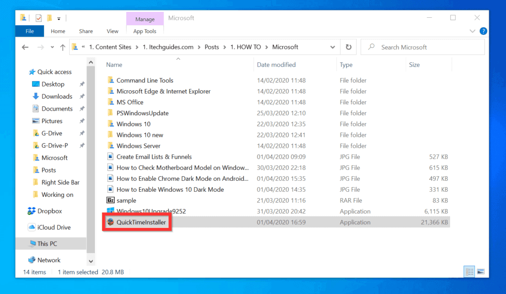 install apple quicktime player for windows 10