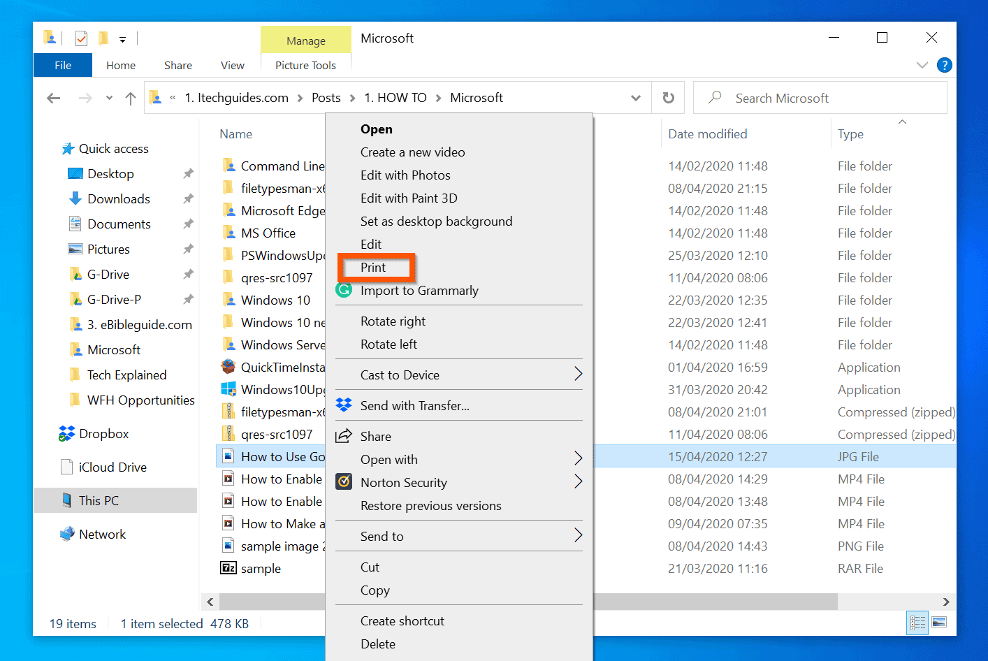 reduce picture file size windows 10