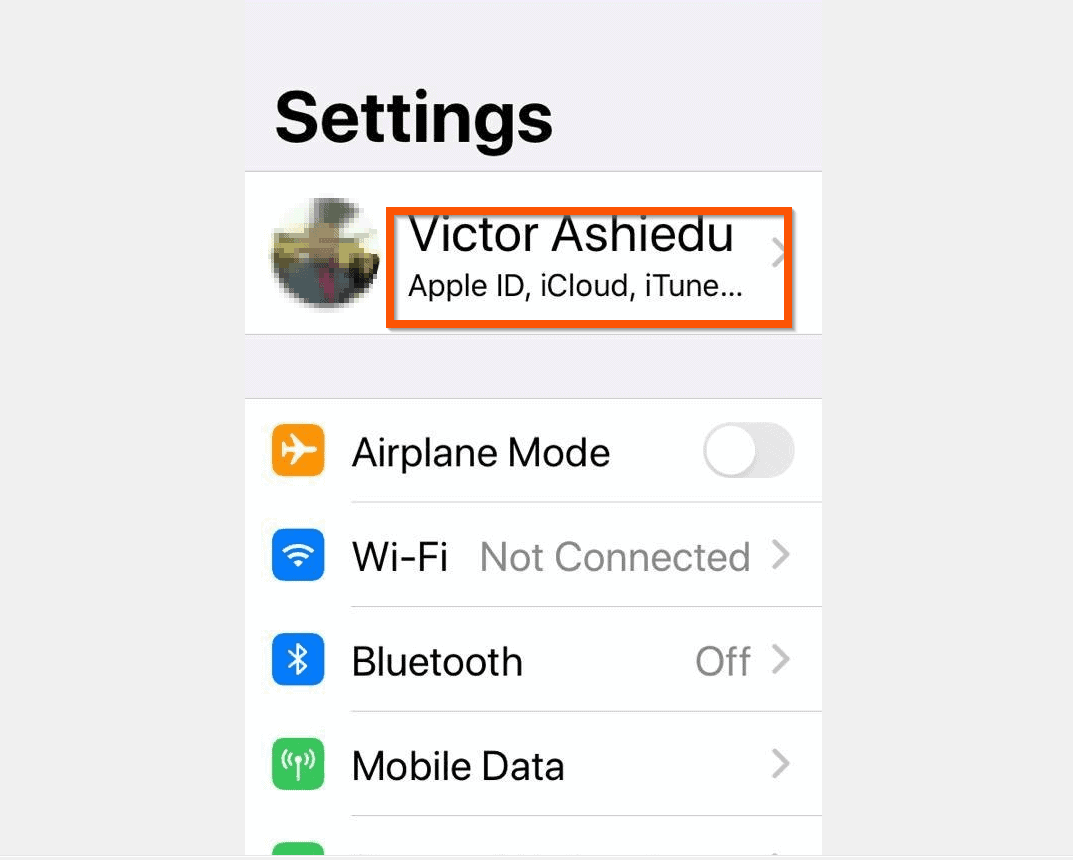 turn off find my iphone icloud settings