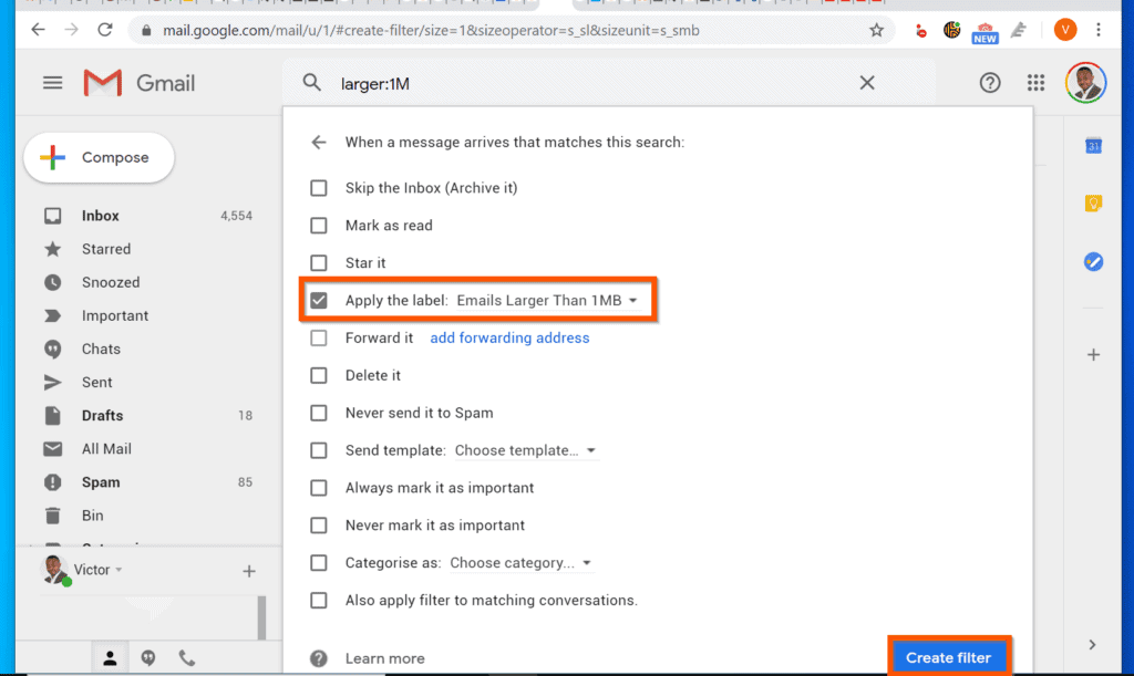 How to Filter Emails in Gmail by Size  Sender or Date - 23