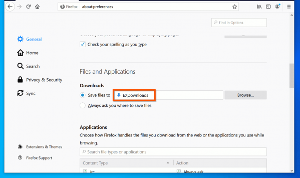 how to change download location windows 10 chrome