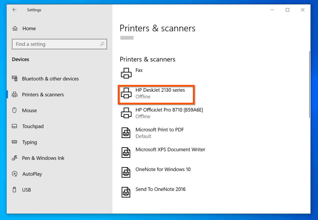 change printer default settings windows 10
