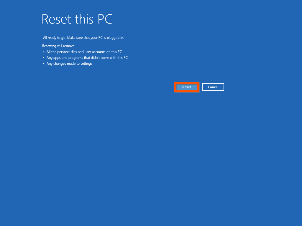 how to reformat windows 10 without password