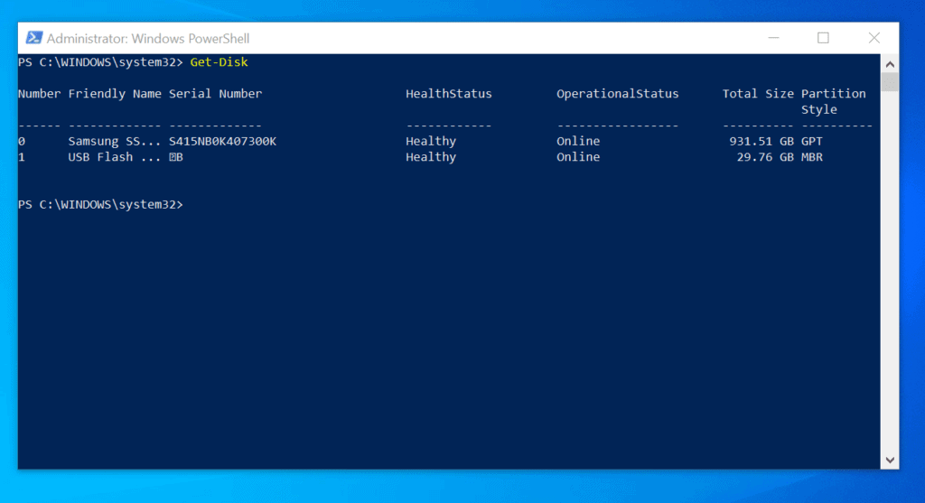 powershell resize partition windows 7