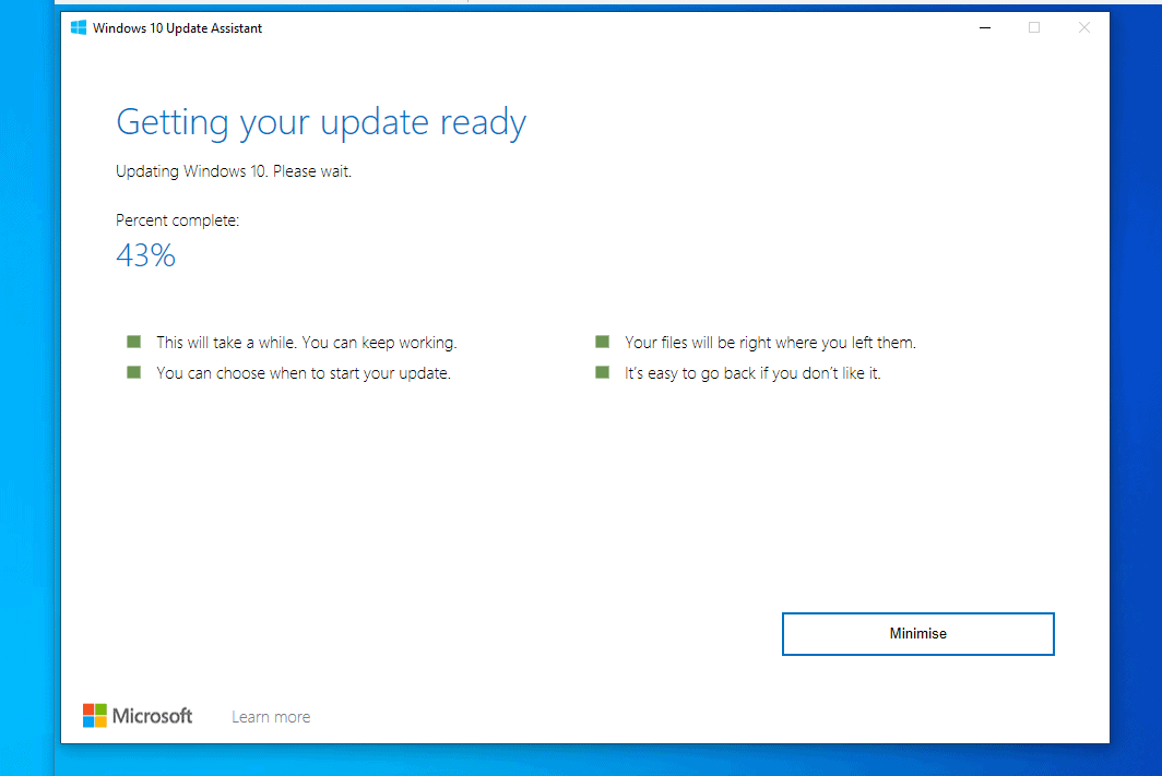 windows 10 2004 update assistant