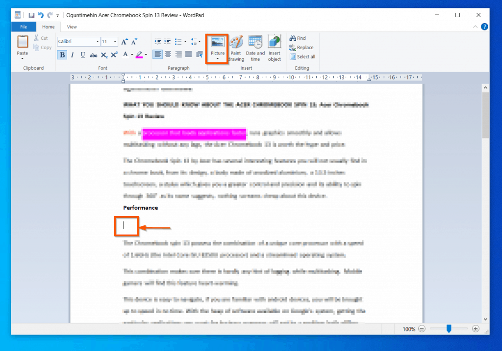 find wordpad in windows 10