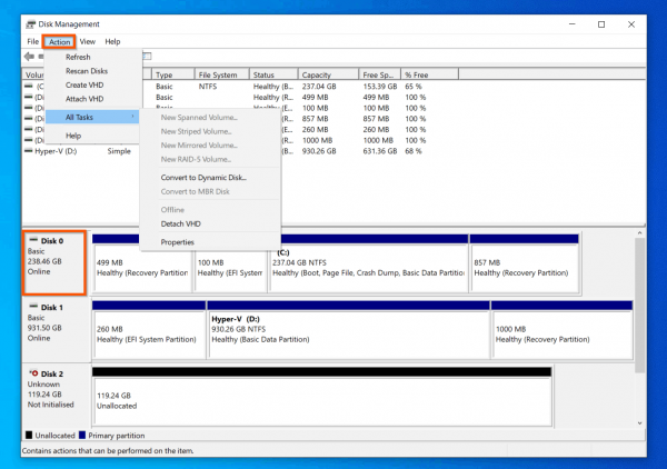 disk management in win 7