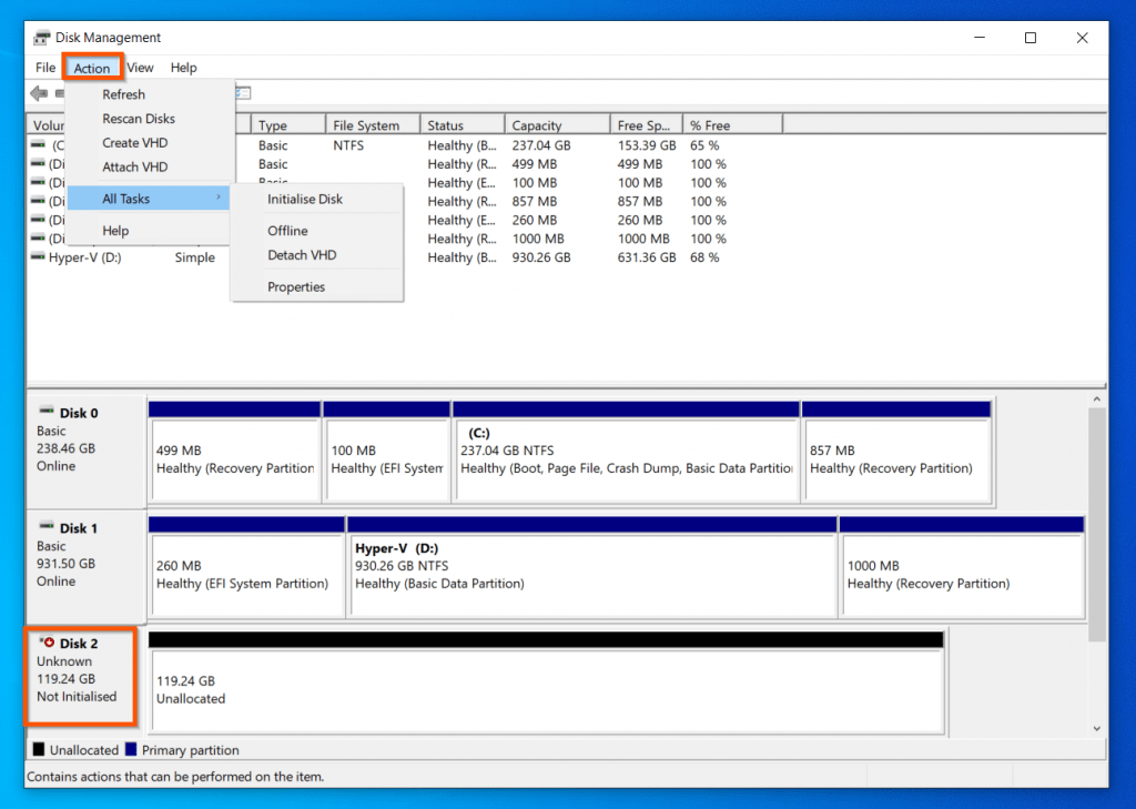 disk management in windows