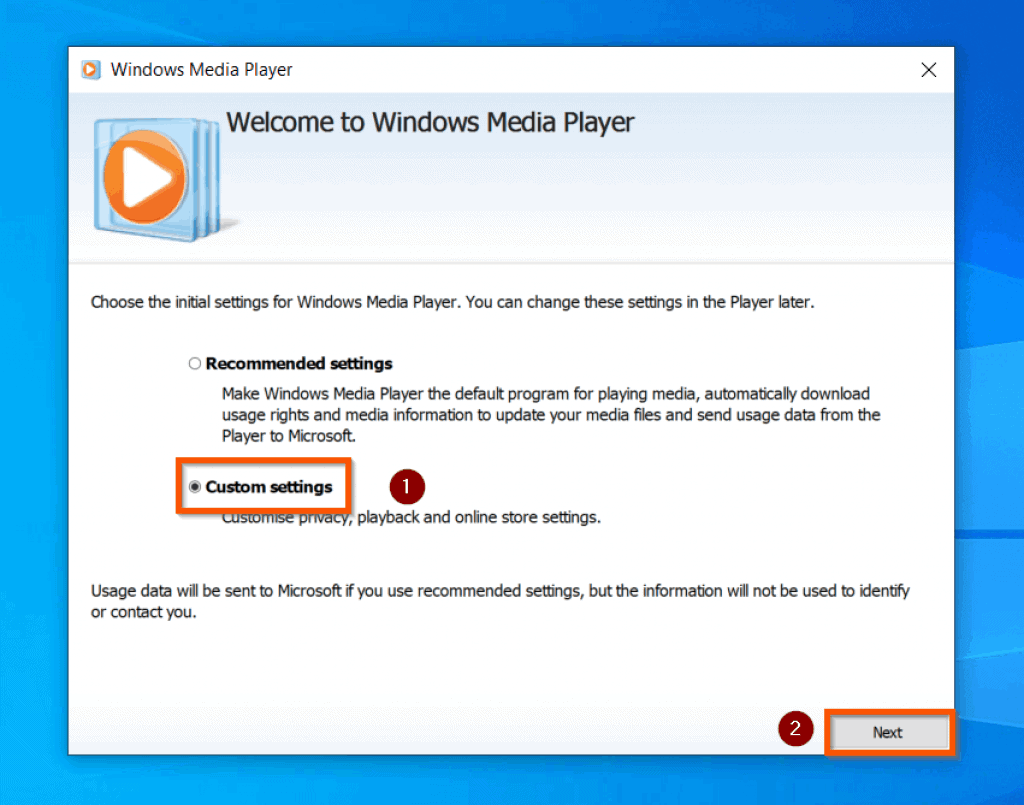 how to make windows media player the default