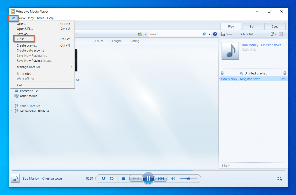 media player for windows 10 n