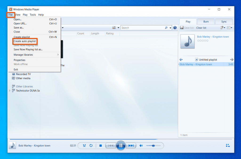 clear windows 10 media player history