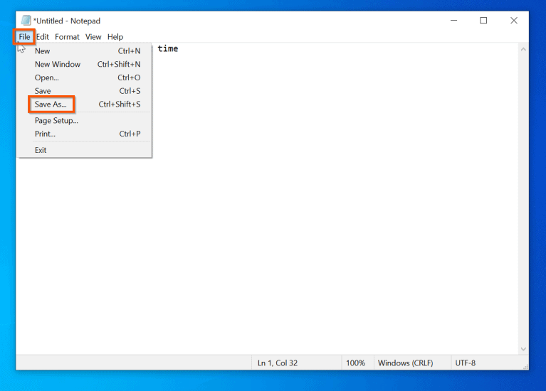 where is my notepad in windows 10