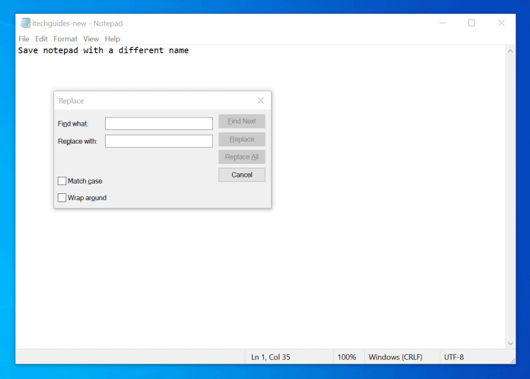 where is the notepad on windows 10