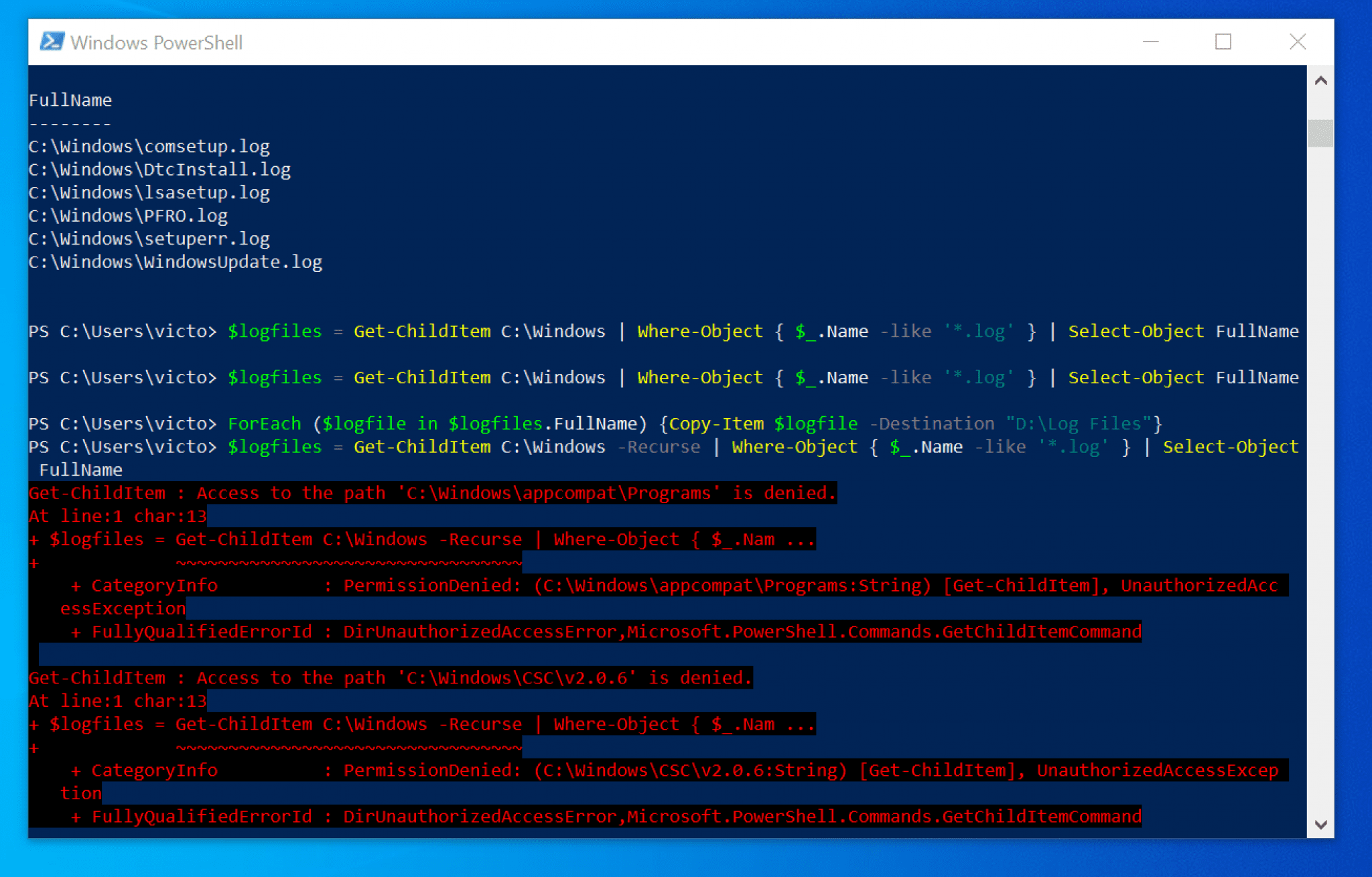 powershell find file by name