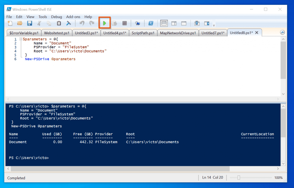 Comment mapper un lecteur à l'aide de PowerShell Hashtable