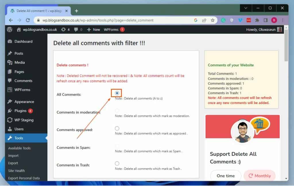 How To Delete All Comments In WordPress - 24
