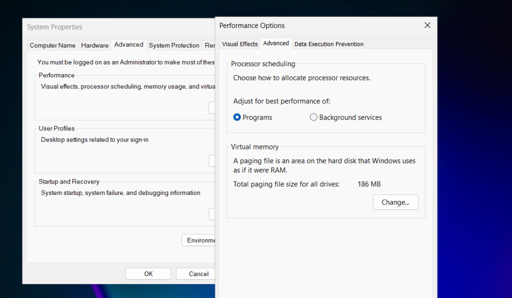 Method 1: Configure the Paging File in Windows 10 or Windows 11 From Systems Settings