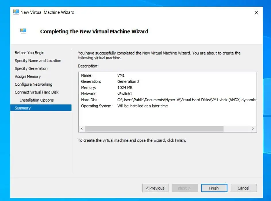 Follow these screenshots to create the new VM - step 8